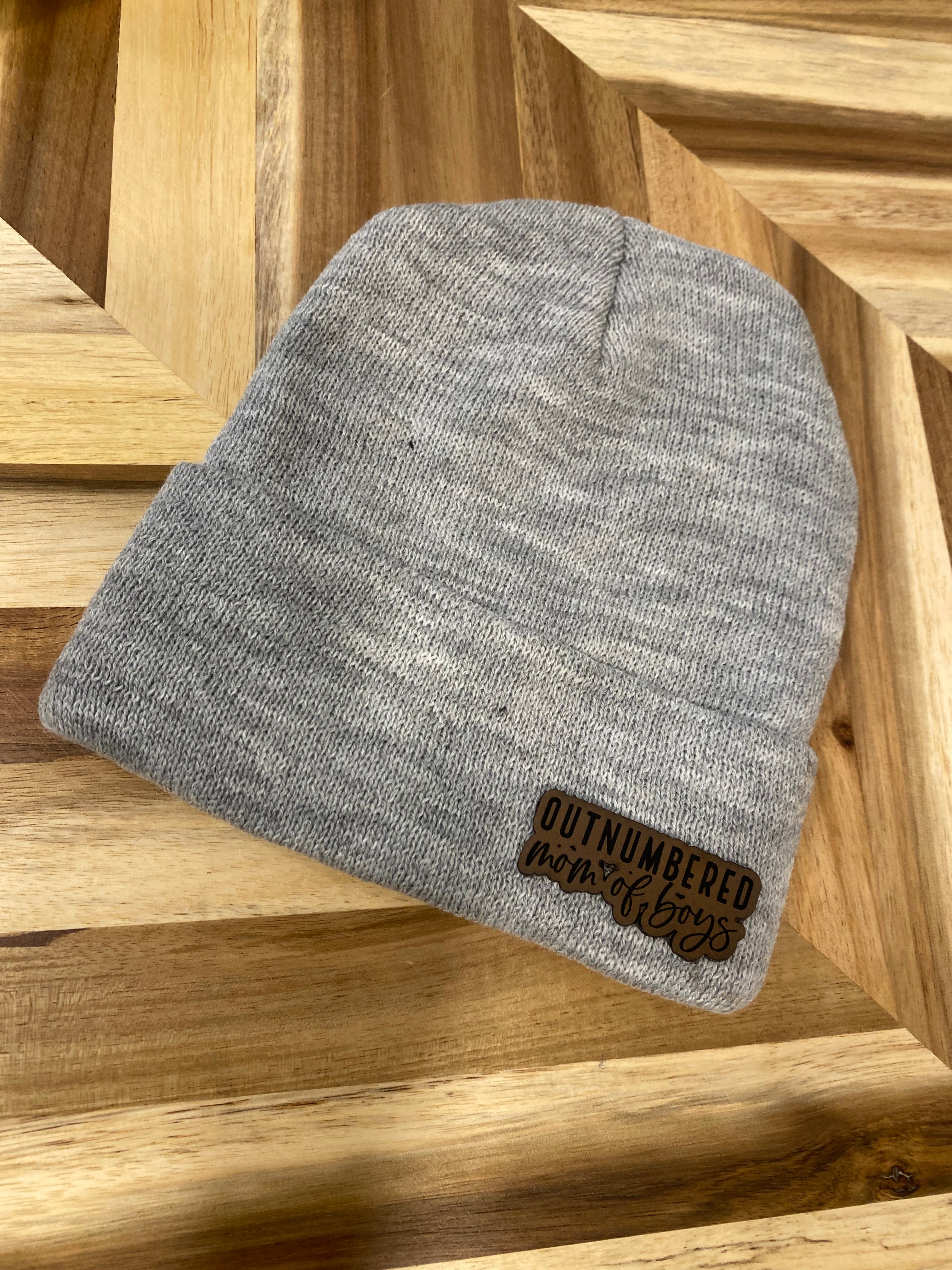 Outnumbered Mom of Boys Beanie