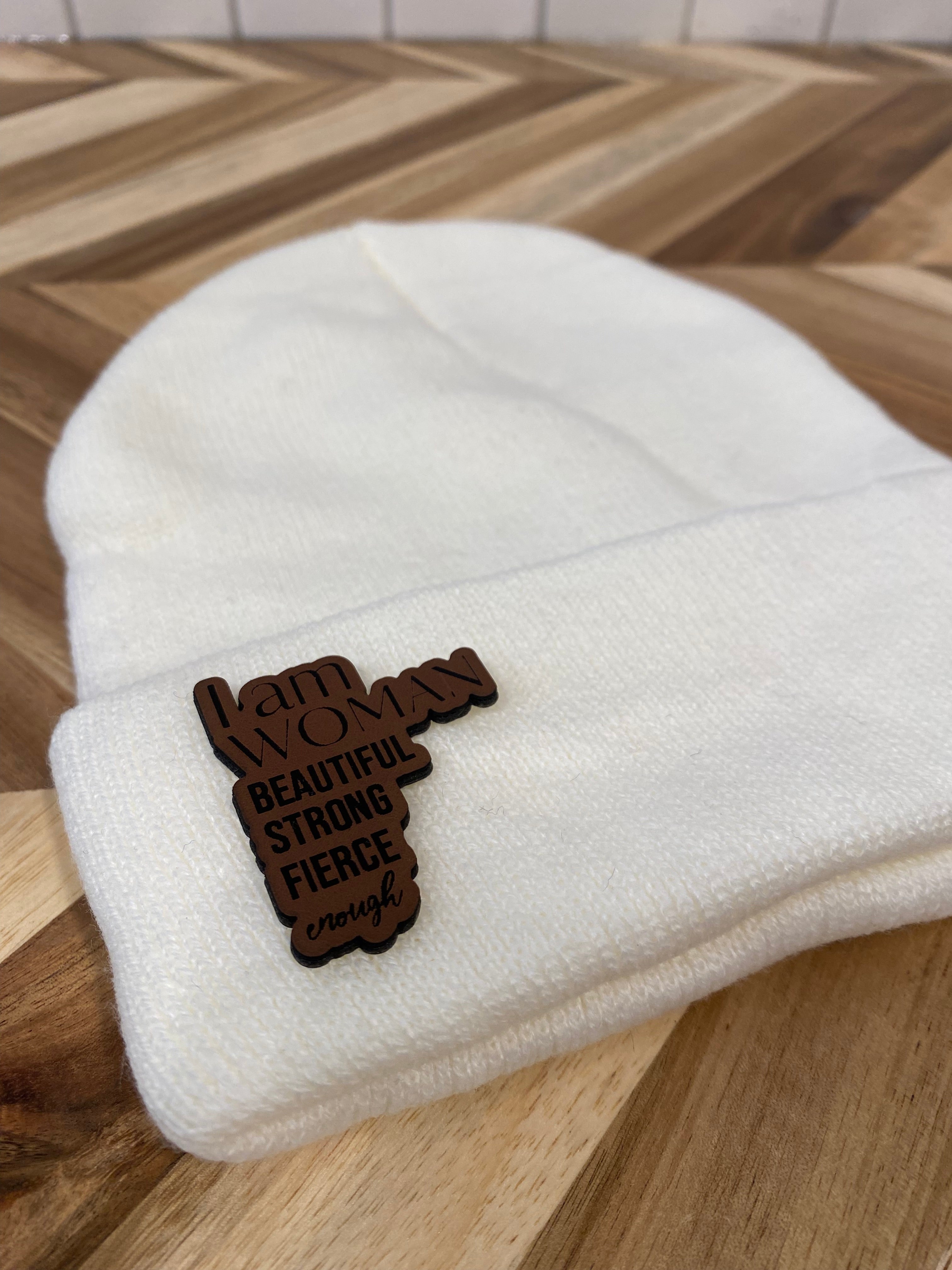 I am Woman Beautiful Strong Fierce Enough Winter Beanie