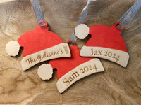 Personalized Santa Hat Ornament