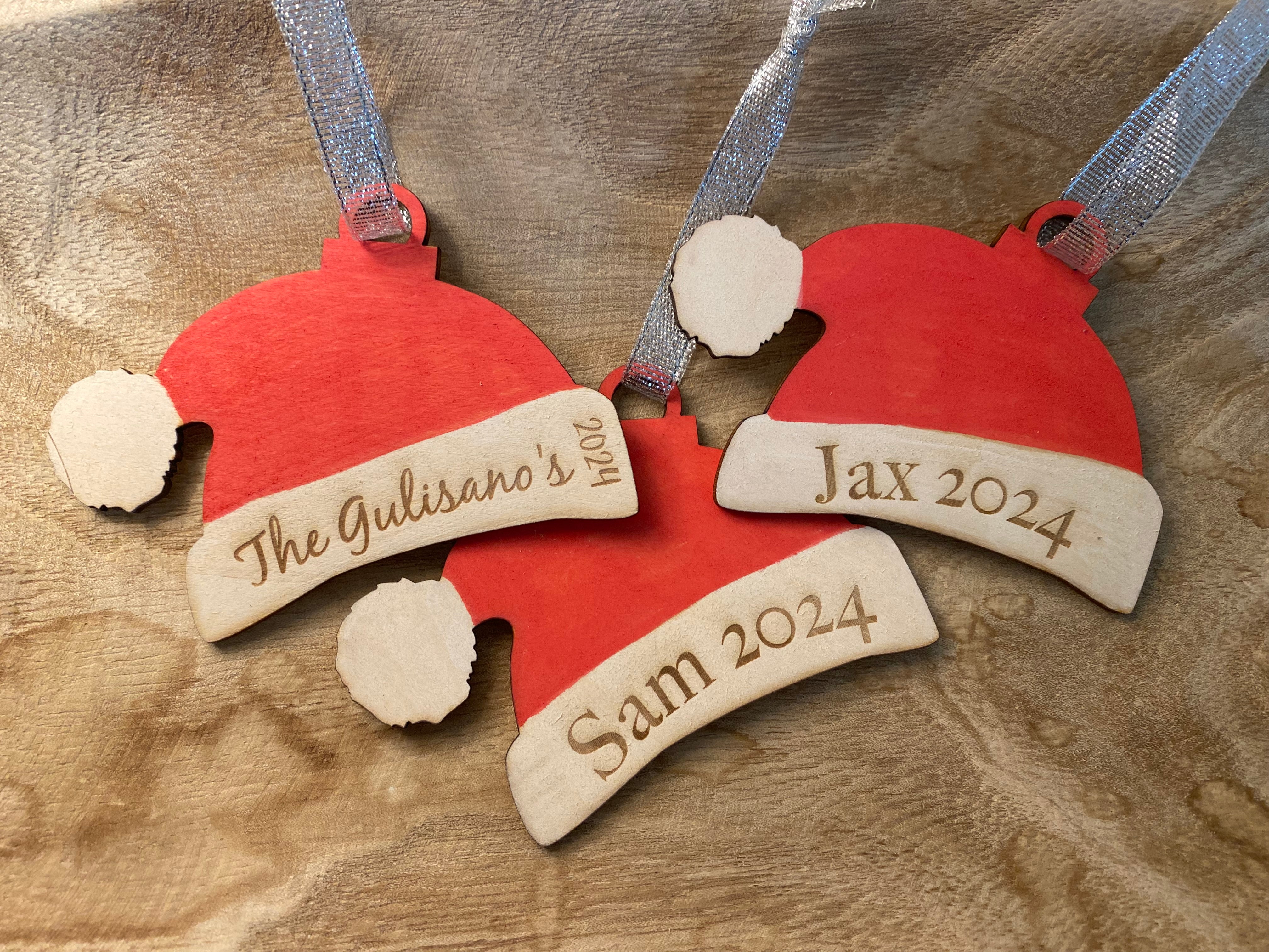 Personalized Santa Hat Ornament