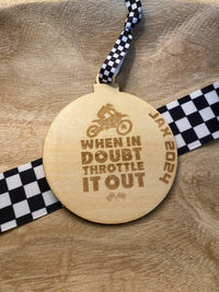 Custom When in Doubt Throttle Out Ornament