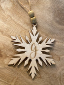 Initial Snowflake Ornament