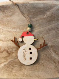 Personalized Snowman Ornament