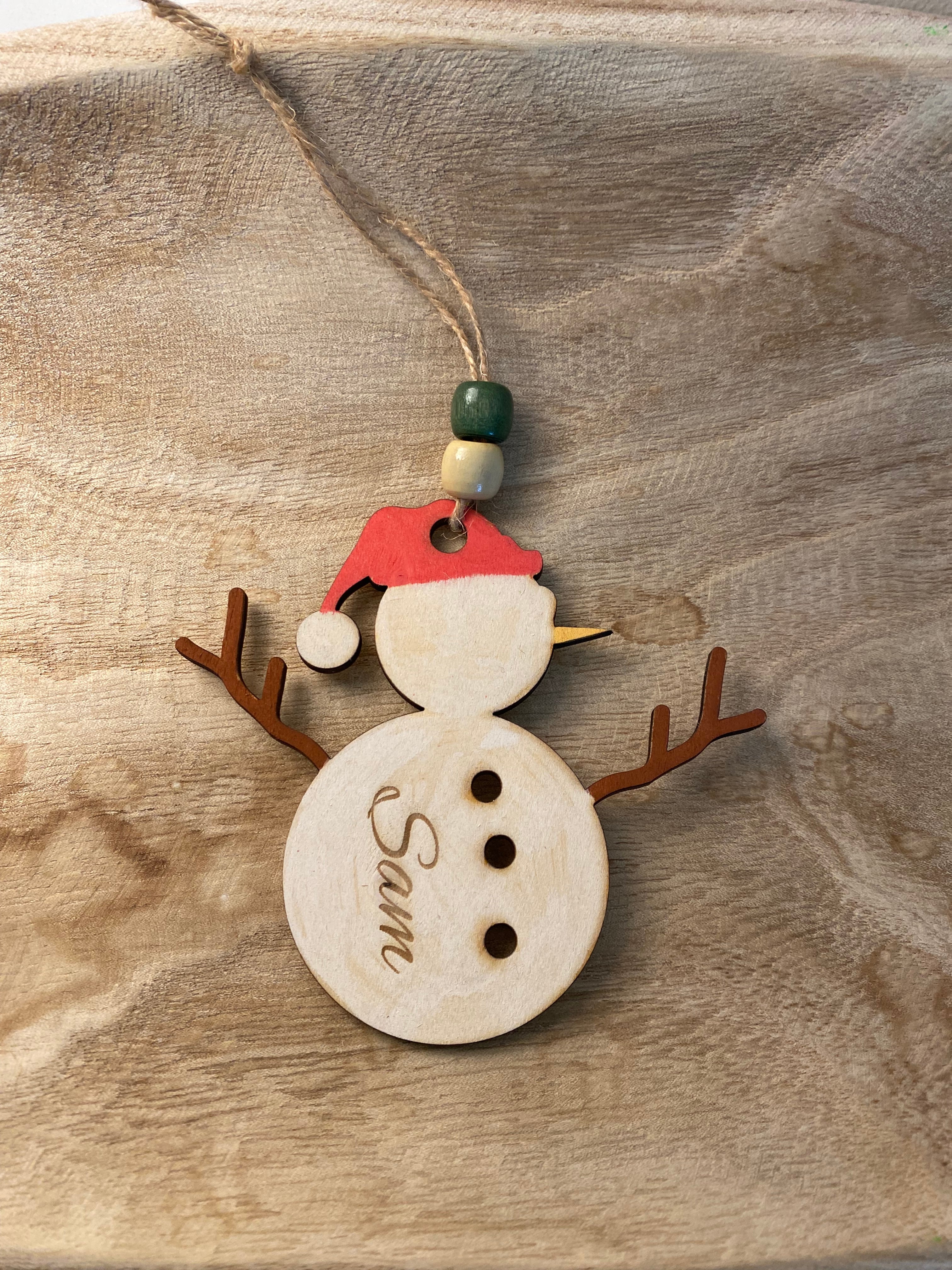 Personalized Snowman Ornament