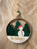 Custom Snowman Ornament