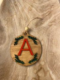 Custom Initial Holiday Ornament
