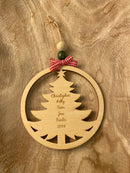 Custom Wooden Christmas Tree Ornament