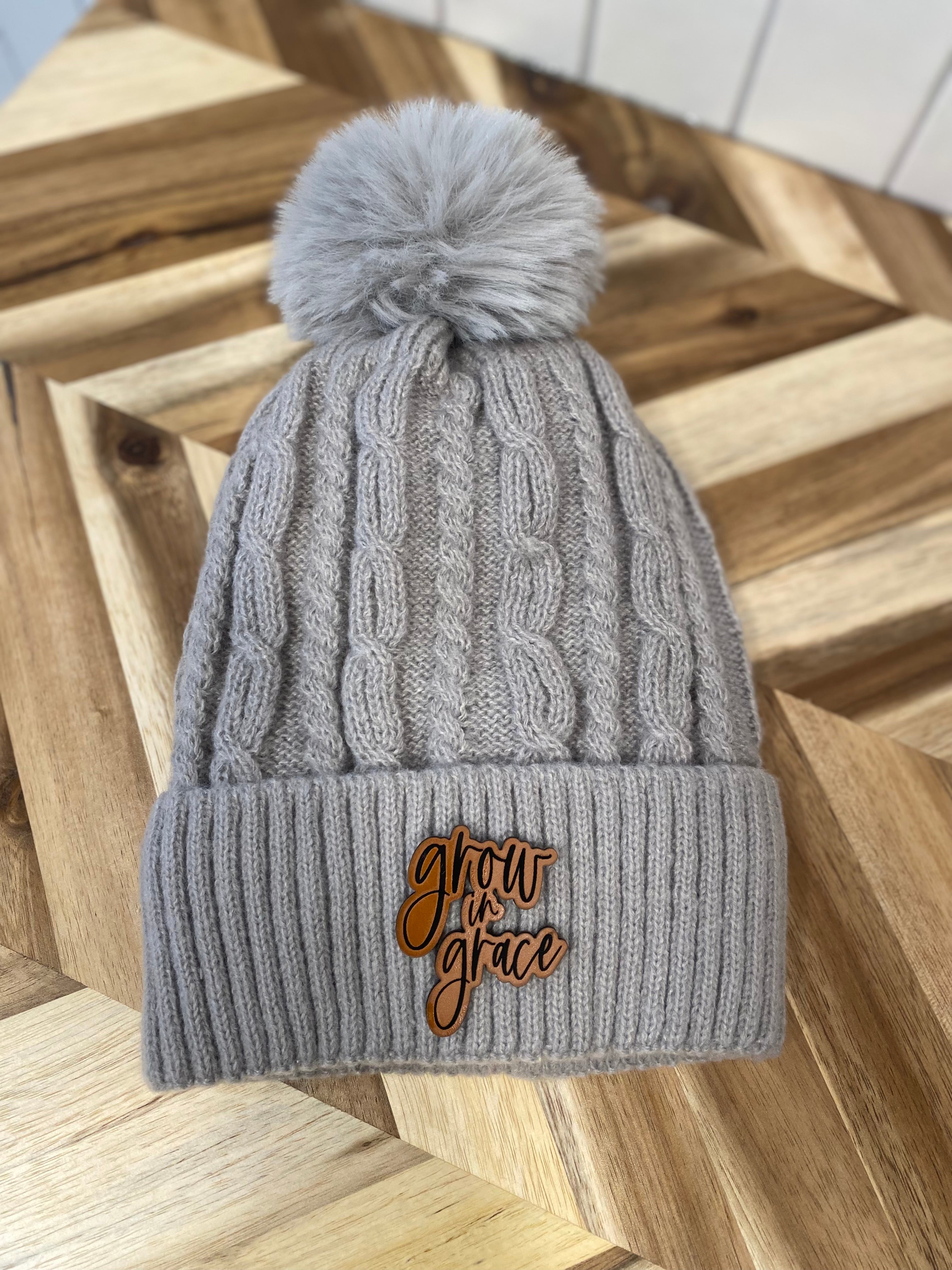 Grow In Grace Winter Hat with Pom