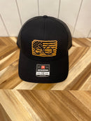 American Flag with Fish Hook & Antler Hat