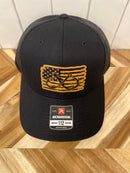 American Flag with Fish Hook & Antler Hat