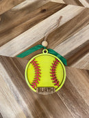 Custom Softball Ornament