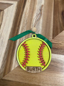 Custom Softball Ornament