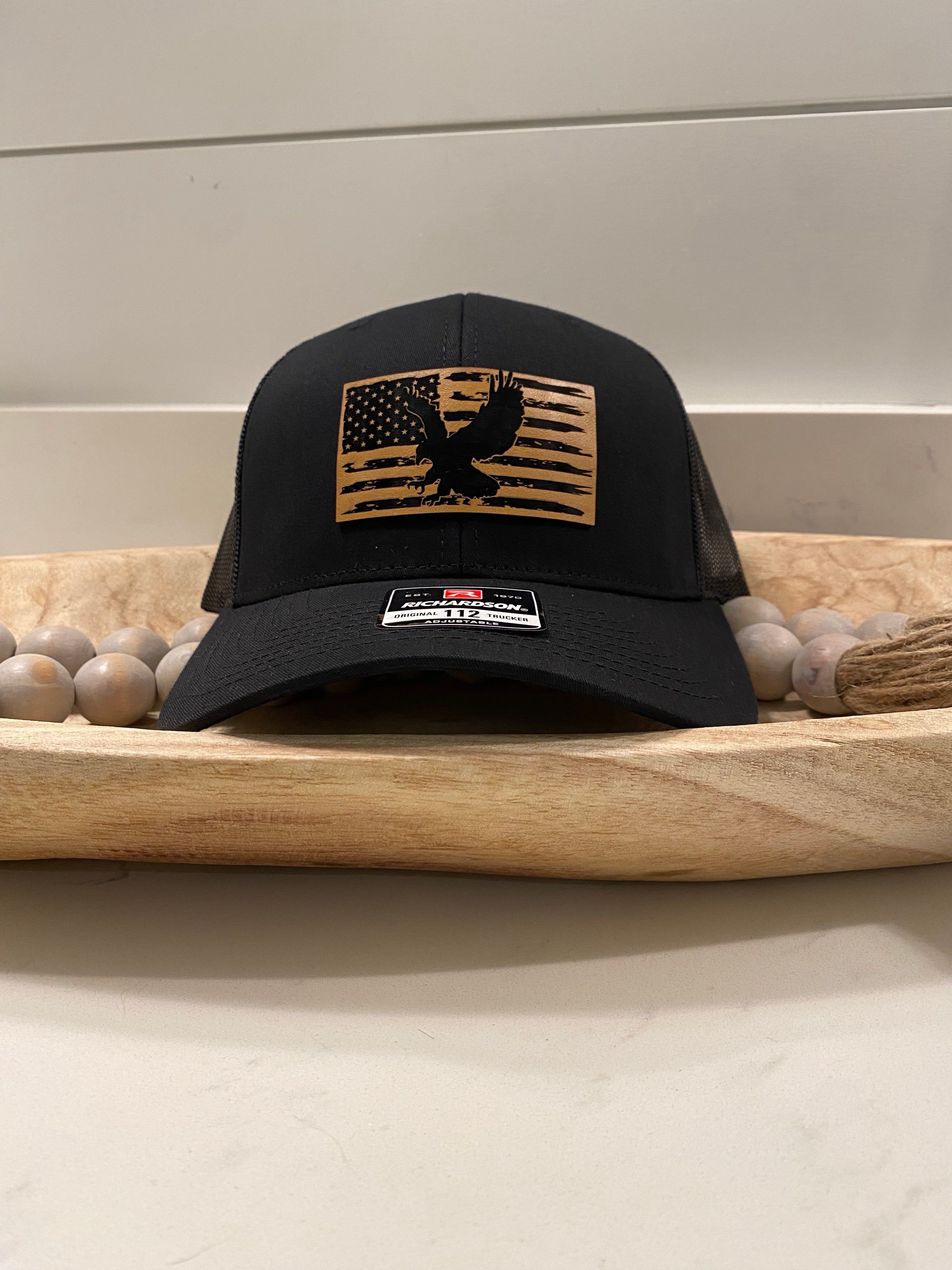 American Flag with Eagle Hat