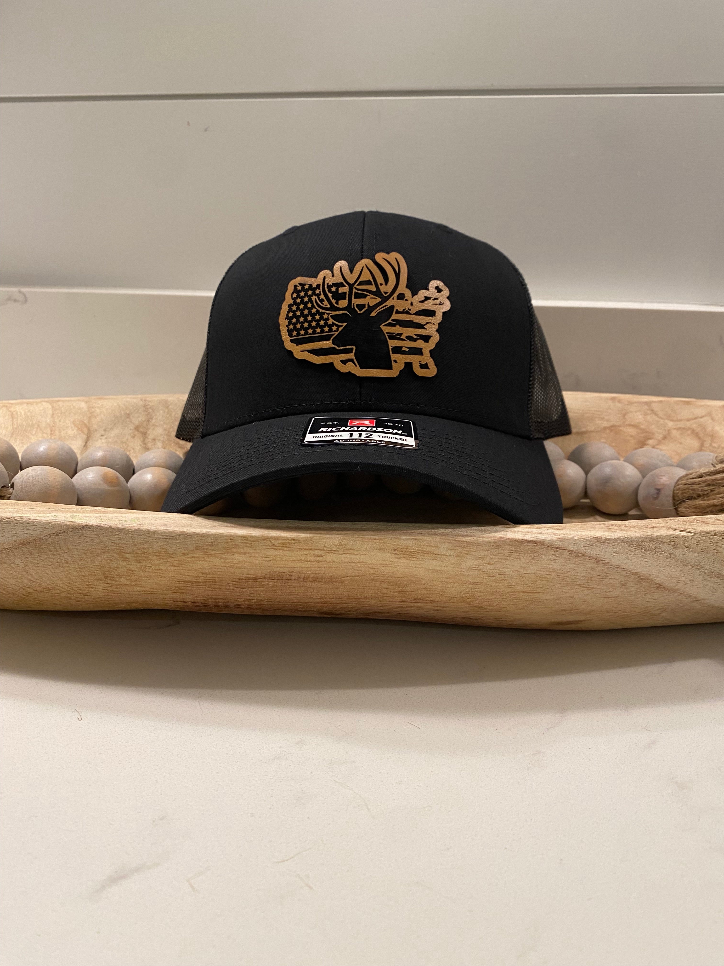 Buck with American Flag Hat