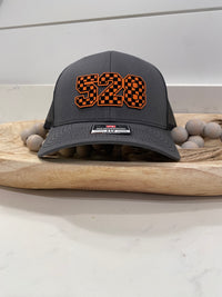 Custom Checkered Number Motocross Hat