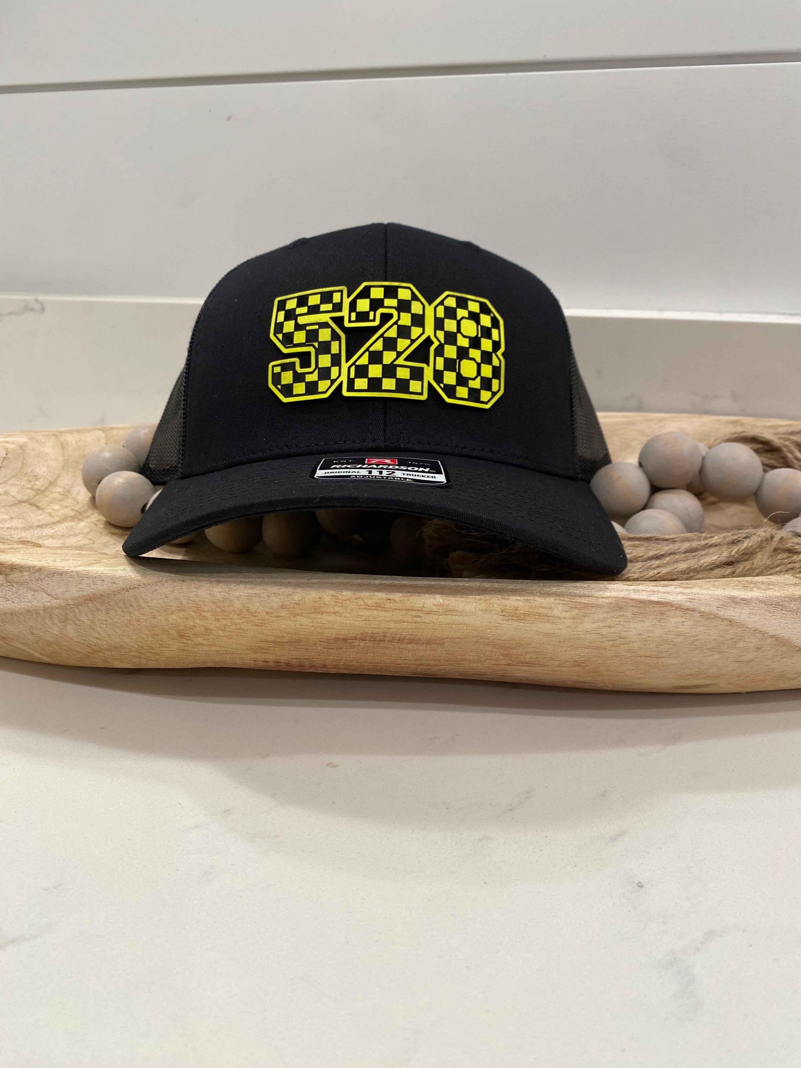 Custom Checkered Number Motocross Hat