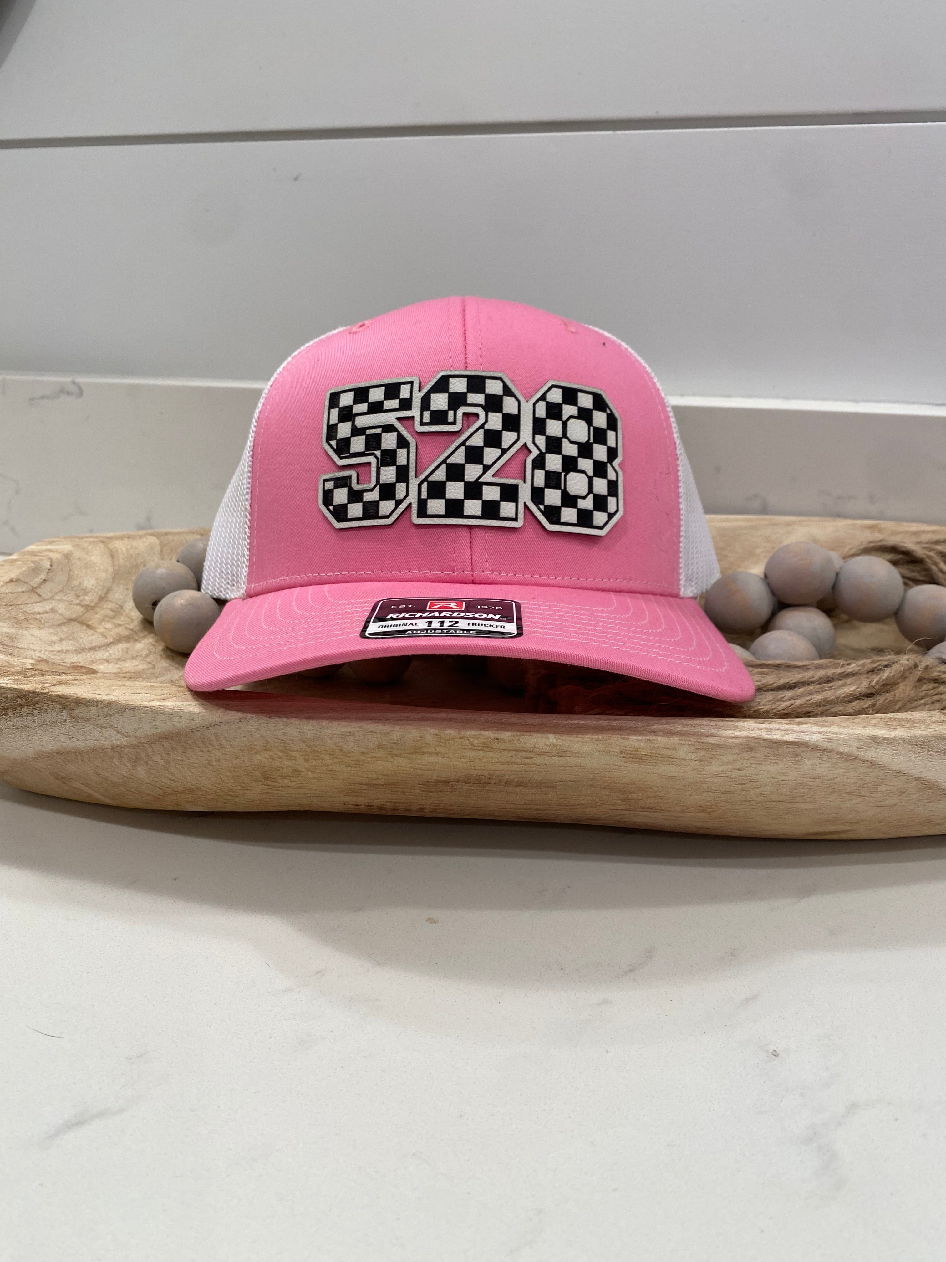Custom Checkered Number Motocross Hat