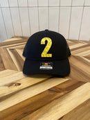 Custom Softball Leather Large Number Hat