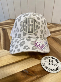 Custom Motocross Checkered Monogram Hat