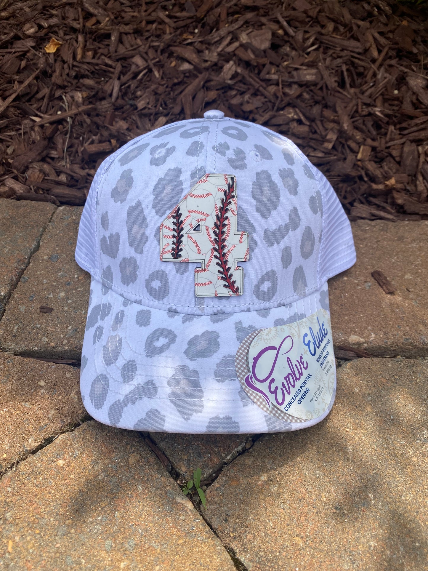 Custom Large Baseball/Softball Engraved Number Hat