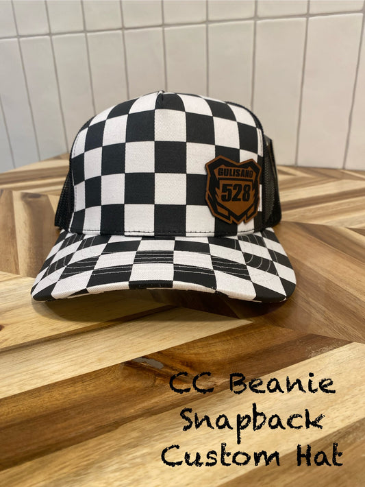 CC Beanie Black/White Checkered Trucker Hat