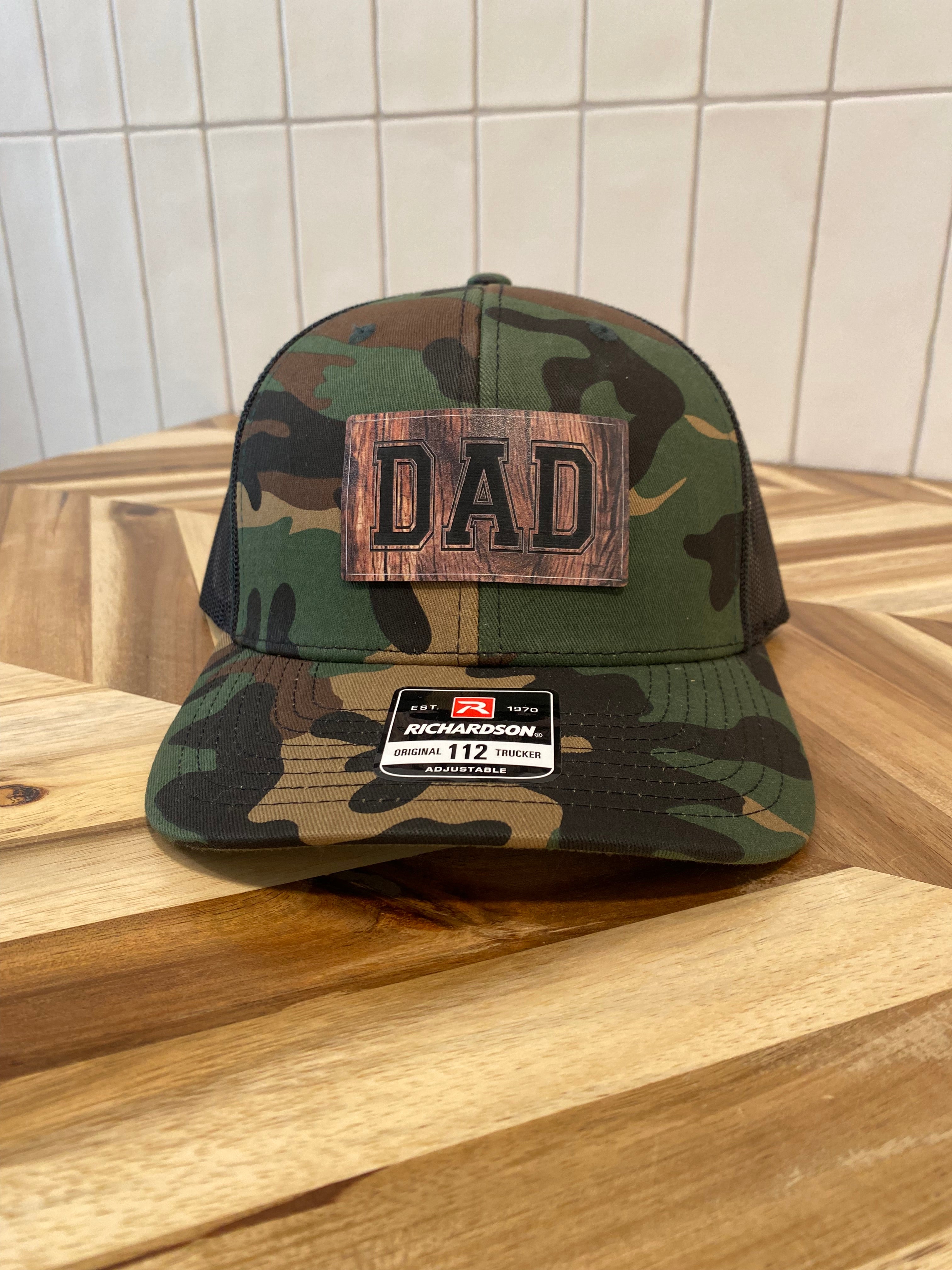 Dad Camo Wood Grain Hat