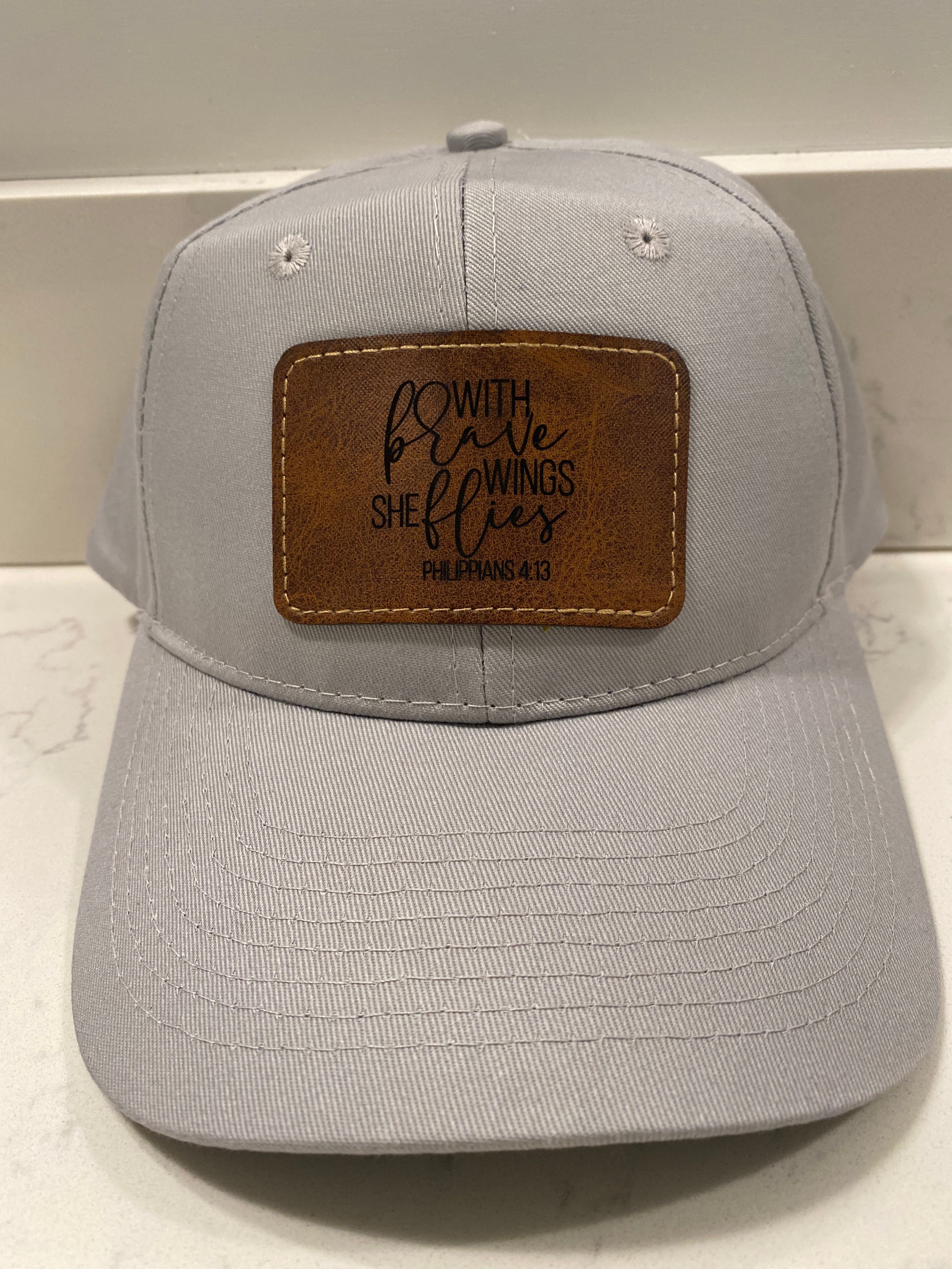 With Brave Wings She Flies Philppians 4:13 Hat