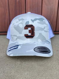 Custom Football Number w/Laces Hat