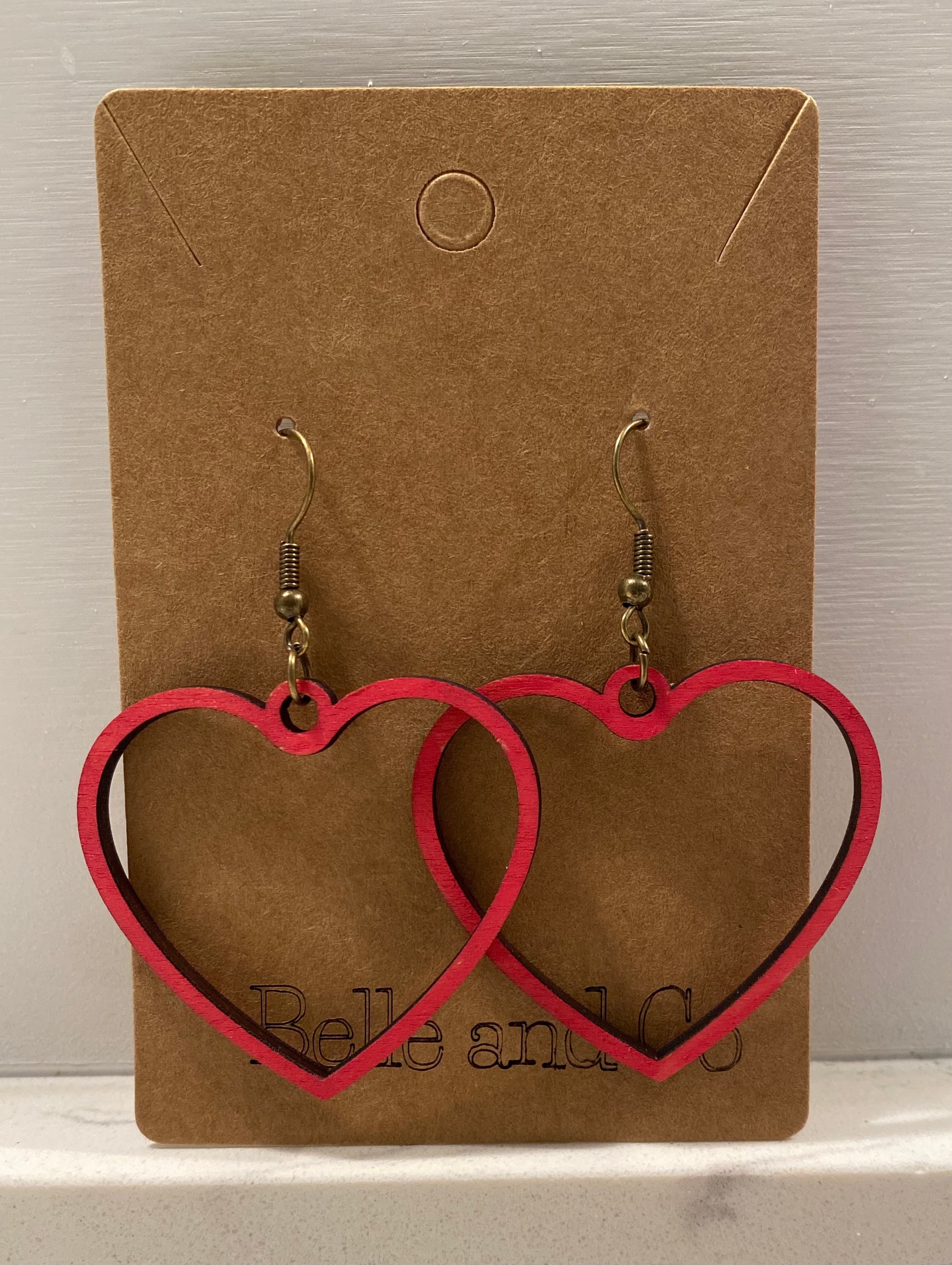 Single Heart Large Earrings
