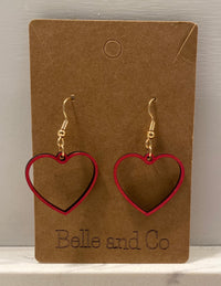 Single Heart Medium Heart Earring