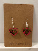 Heart Within a Heart Earring