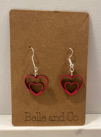 Heart Within a Heart Earring