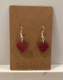 Lined Heart Earring