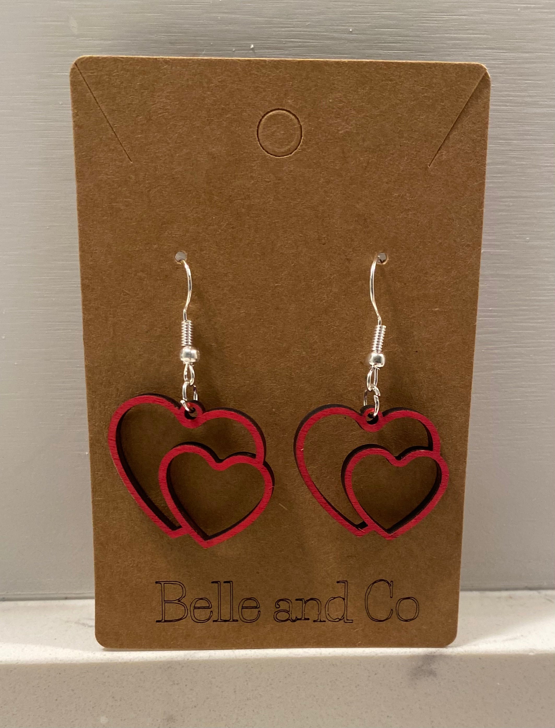 Two Hearts Joined Together Earrings