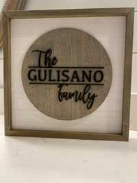 Customized Family Sign