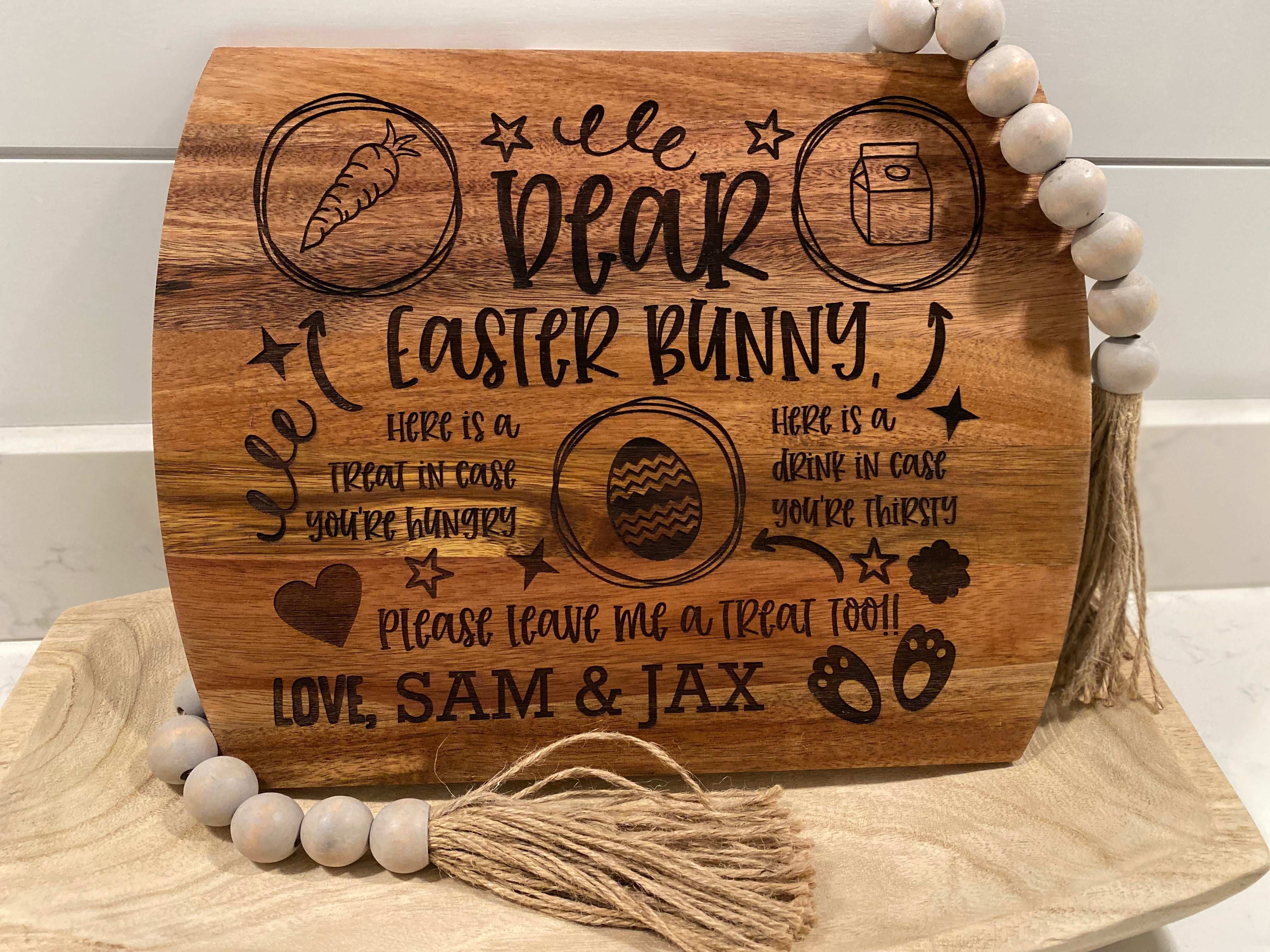 Personalized Easter Bunny Treat Tray