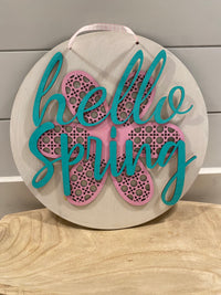 Hello Spring Door Hangar