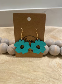 Floral Wooden Earring