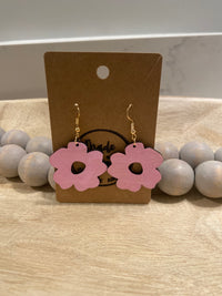 Floral Wooden Earring