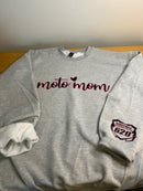 Moto Mom Custom Sweatshirt with Sleeve Nameplate
