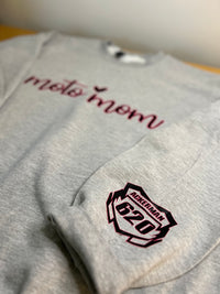 Moto Mom Custom Sweatshirt with Sleeve Nameplate