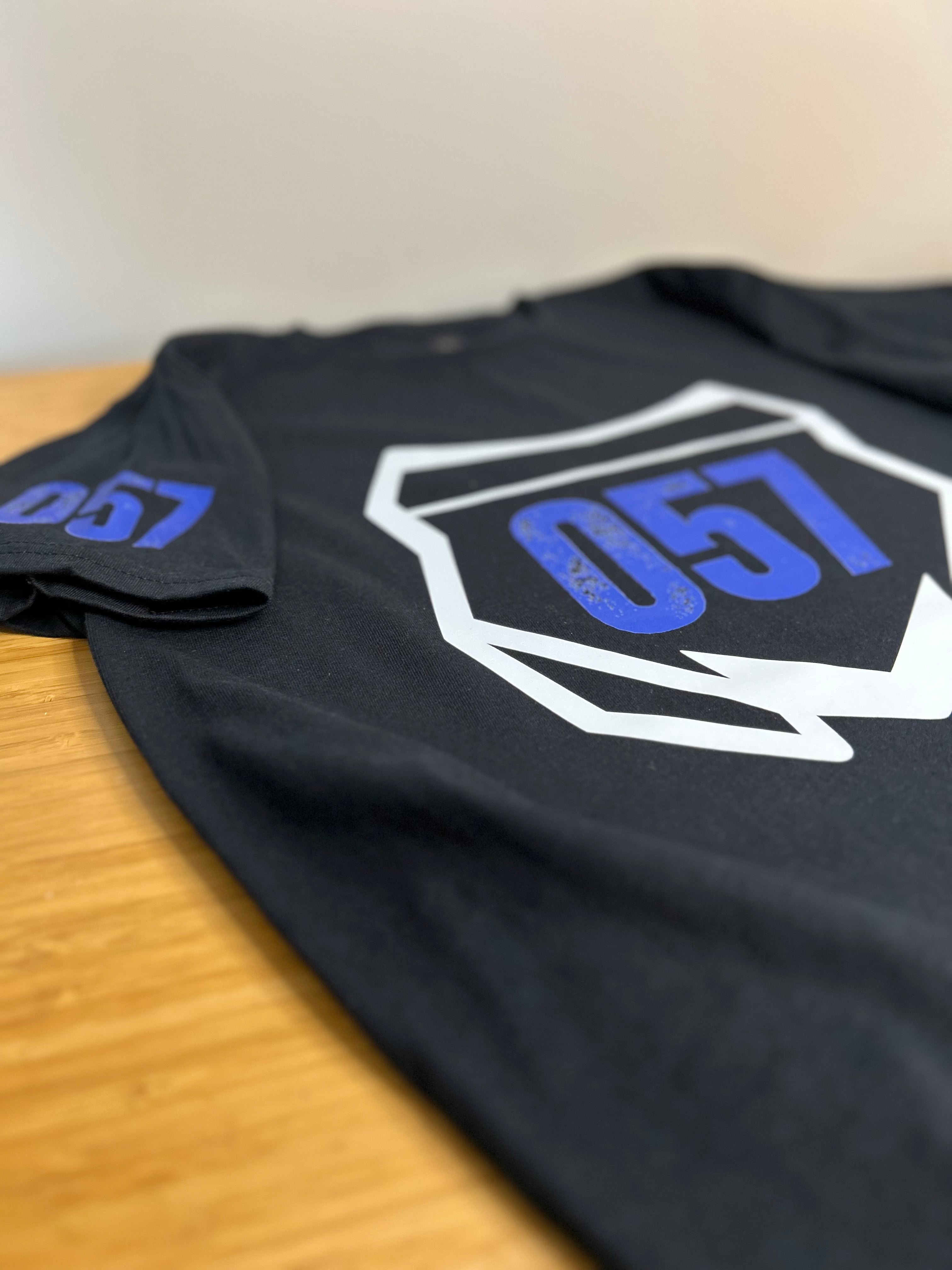 Custom Motocross Distressed Nameplate with Number on Sleeve Tee