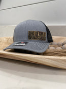 Camo Leather Dad of Girls Outnumbered Hat