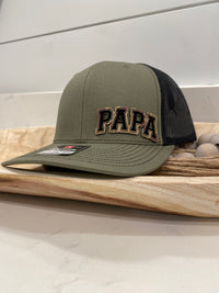 Papa Camo Leather Hat