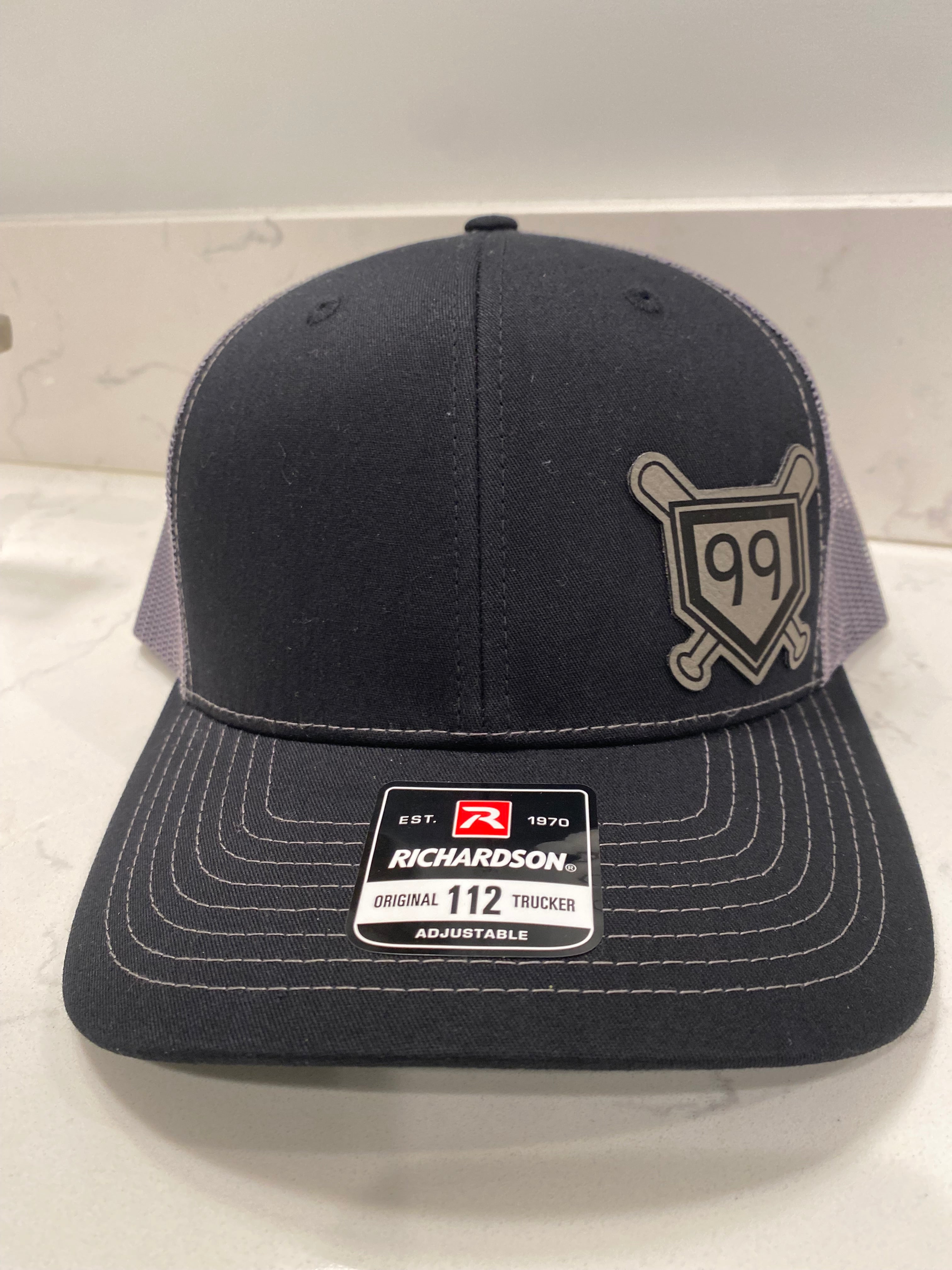 Custom Softball/Baseball Hat with Home Plate/Bats and Custom Number