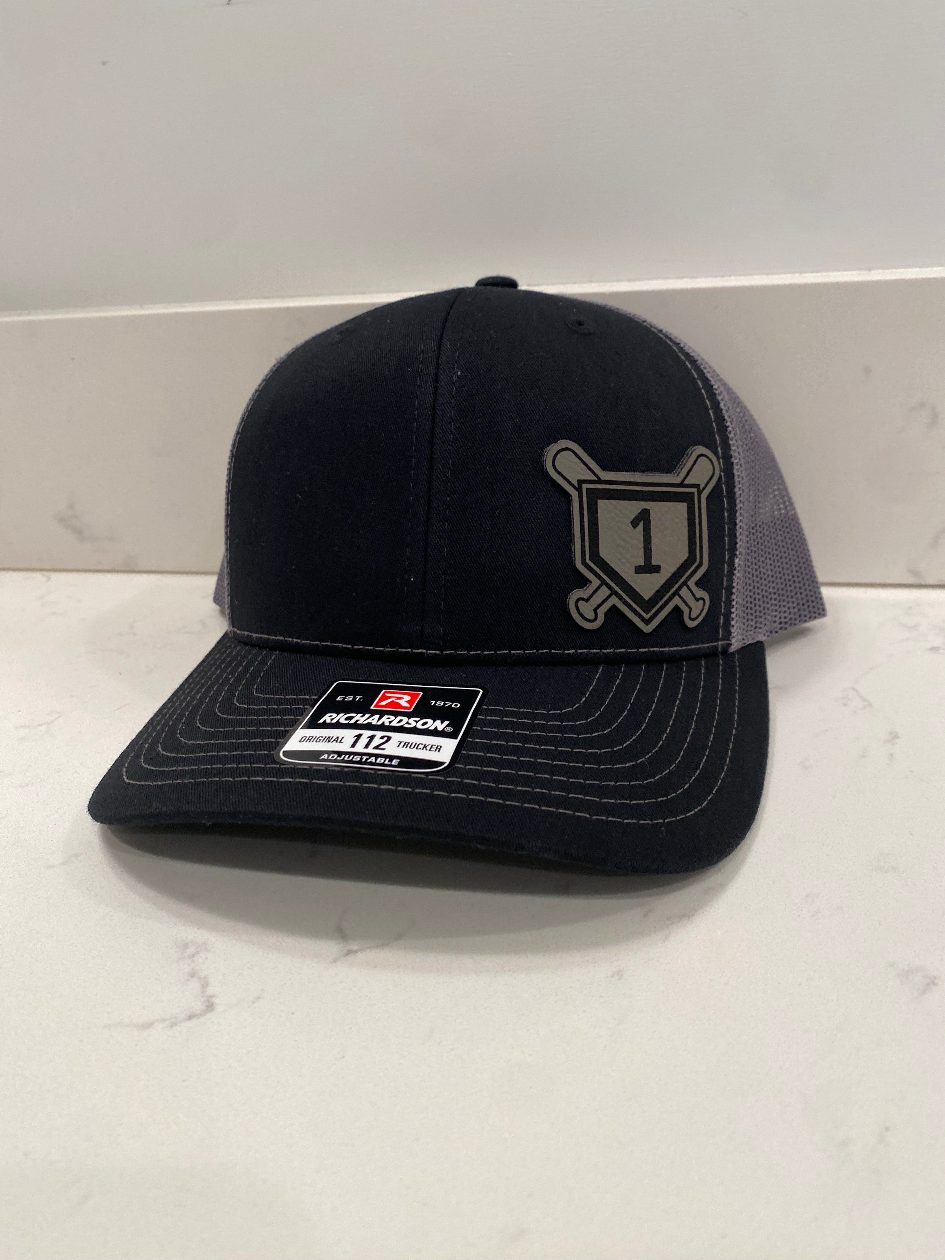 Custom Softball/Baseball Hat with Home Plate/Bats and Custom Number