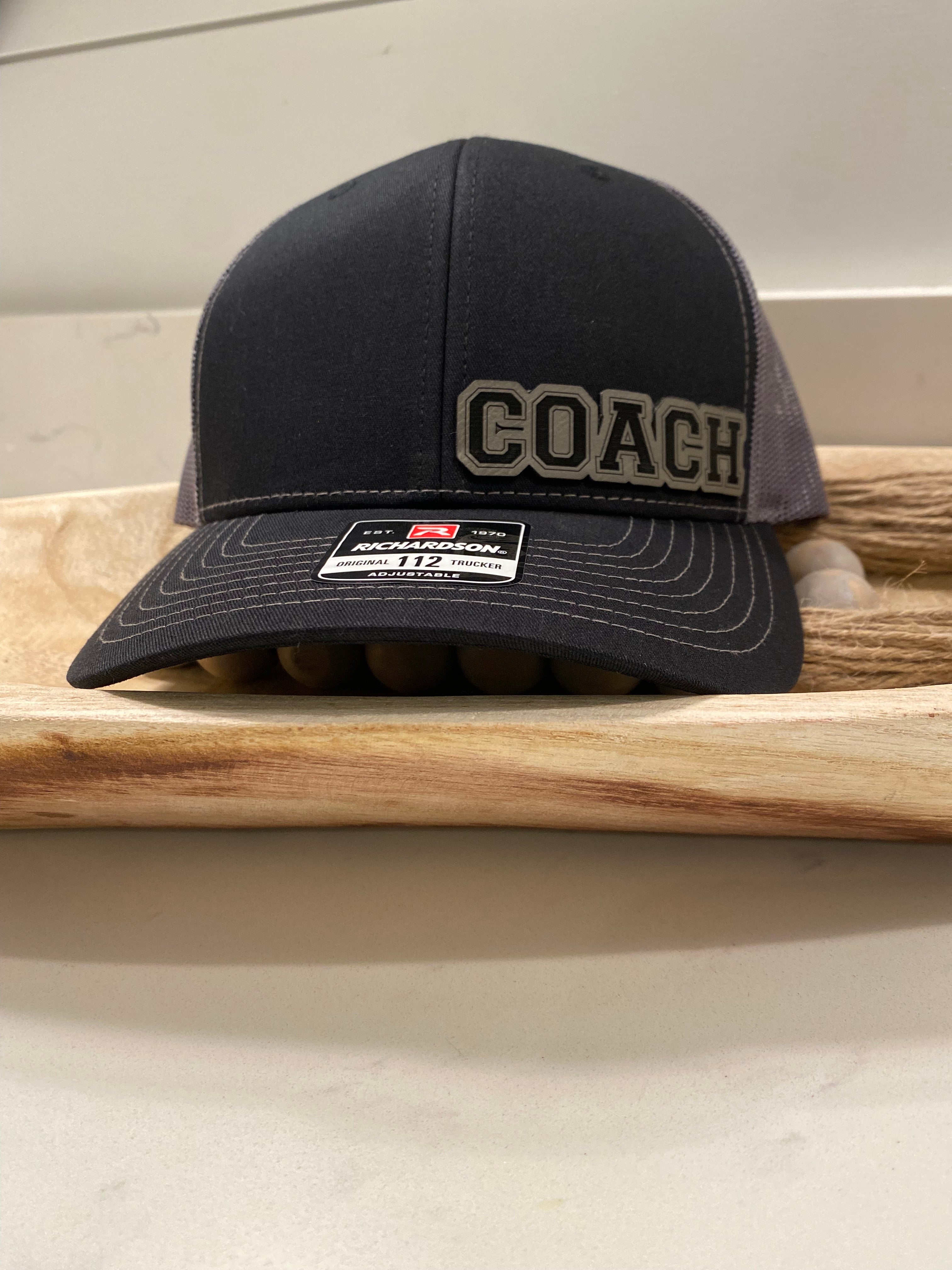 COACH Hat with Gray Leather