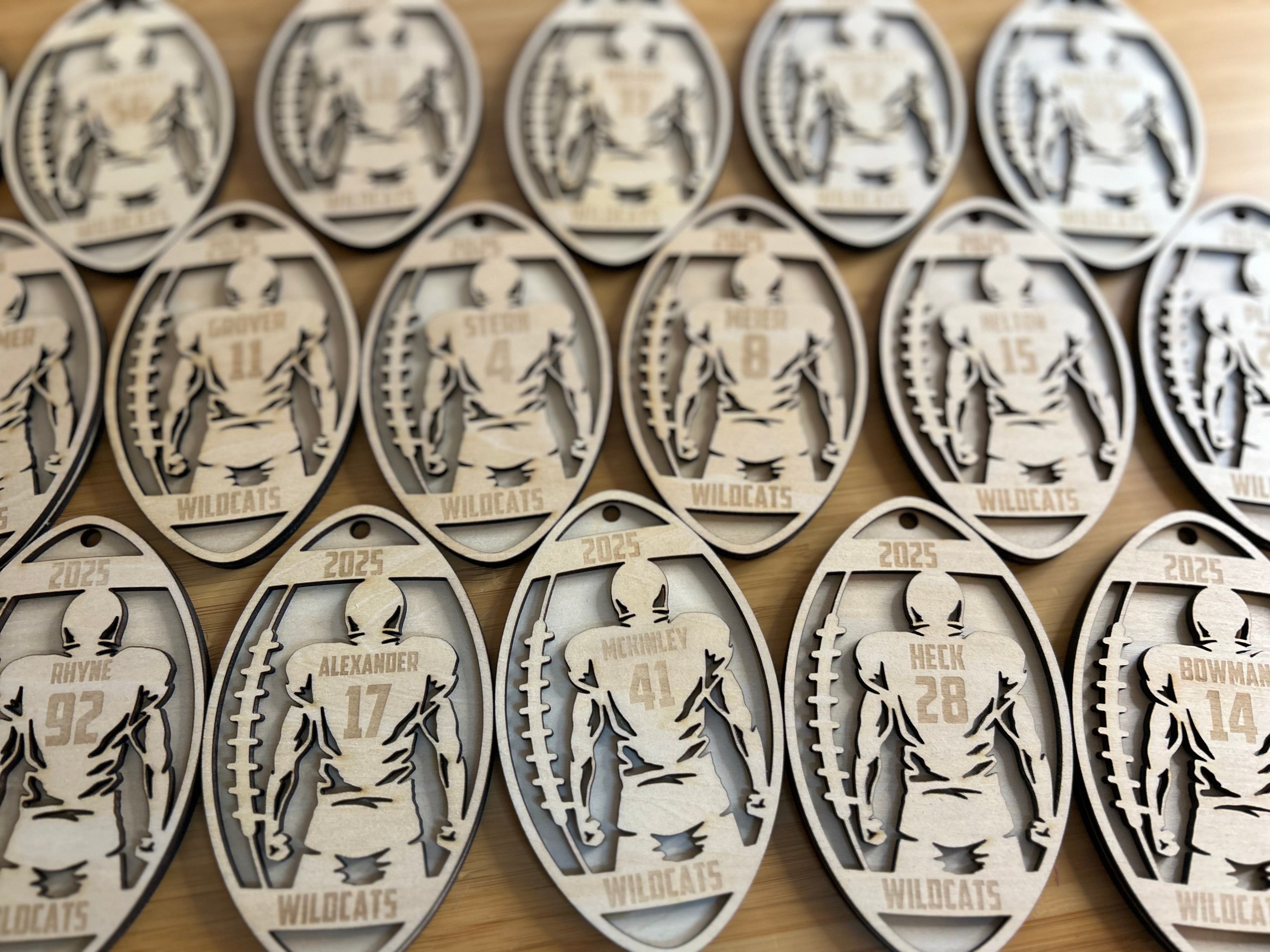 Custom Football Ornaments