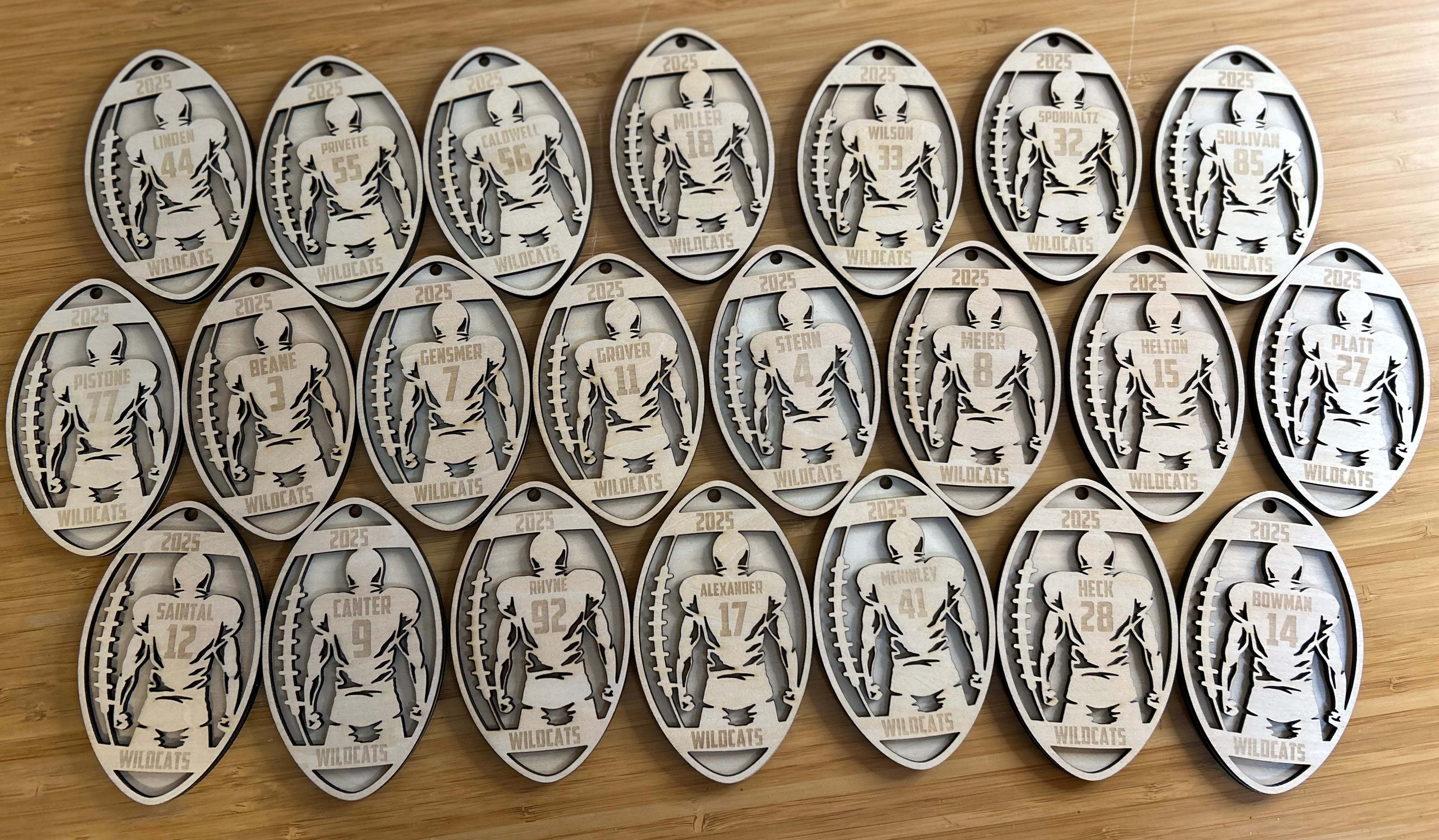 Custom Football Ornaments