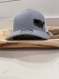 USA Flag with Camo Leather